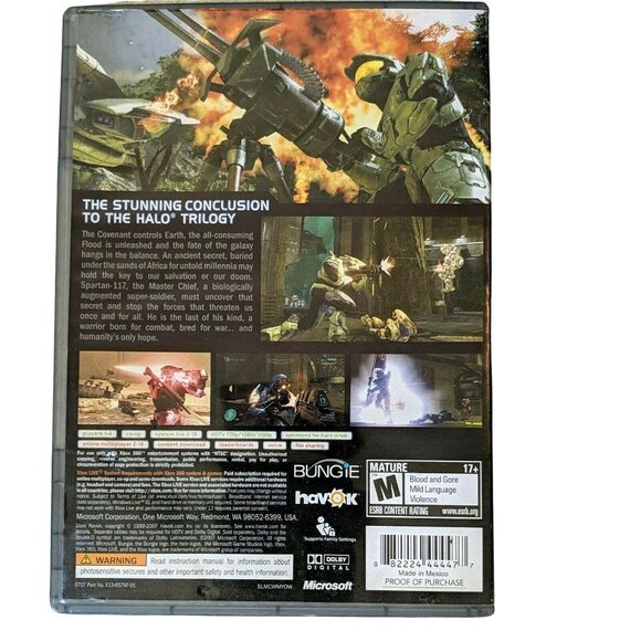 Halo 3 Xbox 360 Platinum Hits Video Game - Picture 2 of 3
